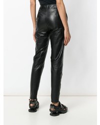 schwarze Karottenhose aus Leder von Christopher Kane