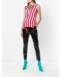 schwarze Karottenhose aus Leder von MSGM