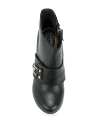 schwarze Keilstiefeletten aus Leder von See by Chloe