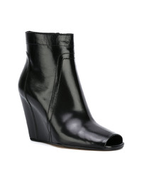 schwarze Keilstiefeletten von Rick Owens