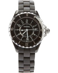 schwarze keramische Uhr von Chanel