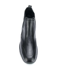 schwarze klobige Chelsea Boots aus Leder von Hogan