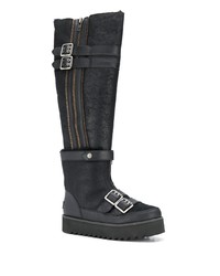 schwarze klobige kniehohe Stiefel aus Leder von UGG Australia