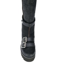 schwarze klobige kniehohe Stiefel aus Leder von UGG Australia
