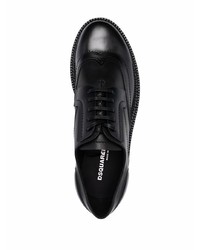 schwarze klobige Leder Brogues von DSQUARED2