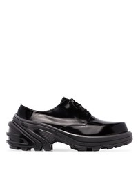 schwarze klobige Leder Derby Schuhe von 1017 Alyx 9Sm
