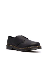 schwarze klobige Leder Derby Schuhe von Dr. Martens