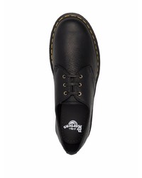 schwarze klobige Leder Derby Schuhe von Dr. Martens