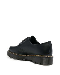 schwarze klobige Leder Derby Schuhe von Dr. Martens