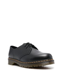 schwarze klobige Leder Derby Schuhe von Dr. Martens