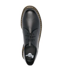 schwarze klobige Leder Derby Schuhe von Dr. Martens