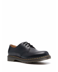 schwarze klobige Leder Derby Schuhe von Dr. Martens