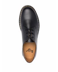 schwarze klobige Leder Derby Schuhe von Dr. Martens