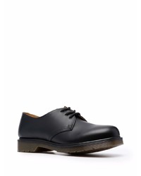 schwarze klobige Leder Derby Schuhe von Dr. Martens