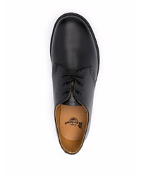 schwarze klobige Leder Derby Schuhe von Dr. Martens