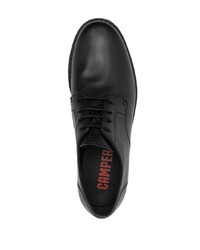 schwarze klobige Leder Derby Schuhe von Camper