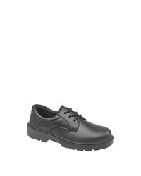 schwarze klobige Leder Derby Schuhe von Amblers Safety