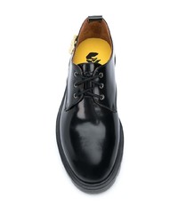 schwarze klobige Leder Derby Schuhe von Off-White