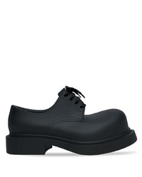 schwarze klobige Leder Derby Schuhe von Balenciaga
