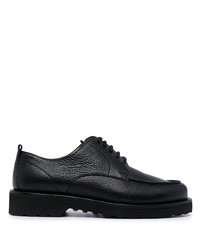 schwarze klobige Leder Derby Schuhe von Bally