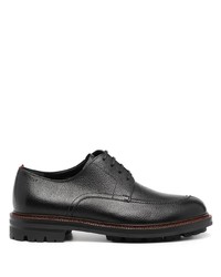 schwarze klobige Leder Derby Schuhe von Bally
