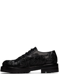schwarze klobige Leder Derby Schuhe von Versace