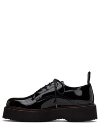 schwarze klobige Leder Derby Schuhe von R13