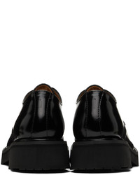 schwarze klobige Leder Derby Schuhe von Kenzo
