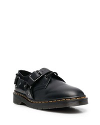 schwarze klobige Leder Derby Schuhe von Dr. Martens