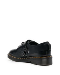 schwarze klobige Leder Derby Schuhe von Dr. Martens