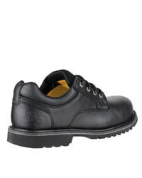 schwarze klobige Leder Derby Schuhe von Caterpillar