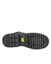 schwarze klobige Leder Derby Schuhe von Caterpillar