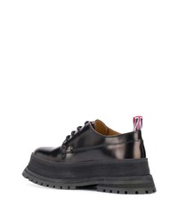 schwarze klobige Leder Derby Schuhe von Burberry