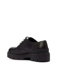 schwarze klobige Leder Derby Schuhe von Tommy Jeans