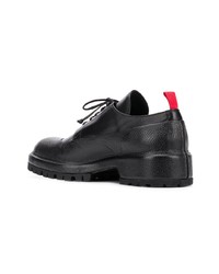 schwarze klobige Leder Derby Schuhe von 424