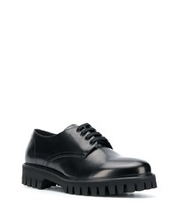 schwarze klobige Leder Derby Schuhe von MSGM