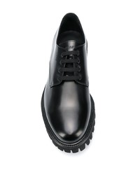 schwarze klobige Leder Derby Schuhe von MSGM