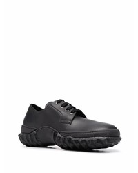 schwarze klobige Leder Derby Schuhe von Marni