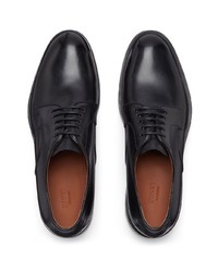 schwarze klobige Leder Derby Schuhe von Zegna