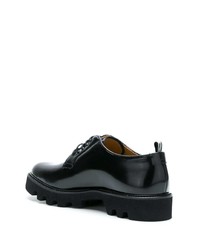 schwarze klobige Leder Derby Schuhe von Emporio Armani