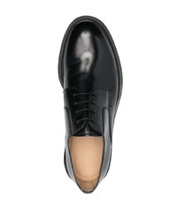 schwarze klobige Leder Derby Schuhe von Scarosso