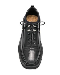 schwarze klobige Leder Derby Schuhe von Rombaut