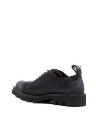 schwarze klobige Leder Derby Schuhe von Diesel