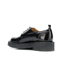 schwarze klobige Leder Derby Schuhe von AMI Alexandre Mattiussi