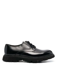 schwarze klobige Leder Derby Schuhe von Doucal's