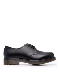 schwarze klobige Leder Derby Schuhe von Dr. Martens