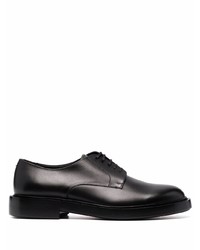 schwarze klobige Leder Derby Schuhe von Giorgio Armani