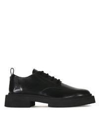 schwarze klobige Leder Derby Schuhe von Giuseppe Zanotti