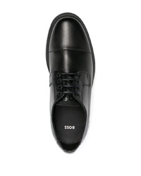 schwarze klobige Leder Derby Schuhe von BOSS