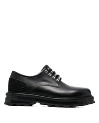 schwarze klobige Leder Derby Schuhe von Jil Sander